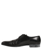 Dress Black Leather Lace Up Derby Shoes