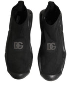 Black Slip On Wave Socks Men Sneakers Shoes