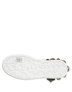 White Gold Studded Portofino Sneakers Shoes