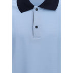 Blue Cotton Polo Shirt