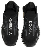 Black White Sorrento Slip-On Logo Sneakers Shoes