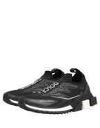 Black White Sorrento Slip-On Logo Sneakers Shoes