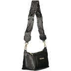 Nero Polyurethane Women's Bag with Adjustable Shoulder Strap