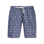 Blue Polyester Men's Swim Shorts