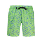 Green Polyester Men's Swim Shorts