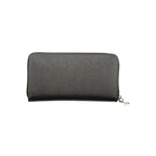 Black Polyurethane Womens Wallet