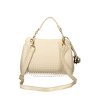 Beige Polyurethane Women's Bag