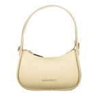 Beige Polyurethane Women Bag