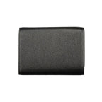 Black Polyurethane Womens Wallet