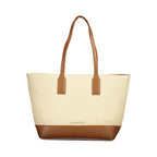 Beige Polyurethane Women's Shoulder Bag