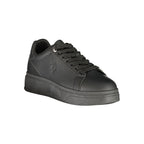 Black Polyester Men's Sneaker