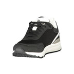 Black Polyester Men's Sneaker