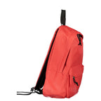 Red Polyester Men's Backpack