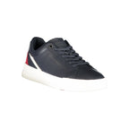 Blue Polyester Athletic Sneakers
