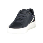 Blue Polyester Athletic Sneakers