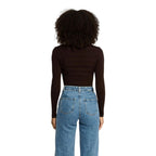 Brown Viscose Turtleneck