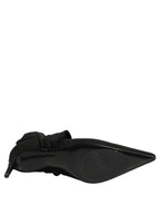 Black Stretch Socks Heels Ankle Boots Shoes