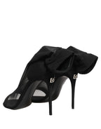 Black Nylon Mesh Sock Style Boots Shoes