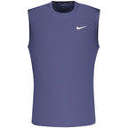 Blue Polyester Men's Tank