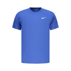 Blue Polyester Men's T-Shirt