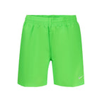 Green Polyester Men's Swim Boxer