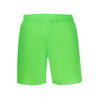 Green Polyester Men's Swim Boxer