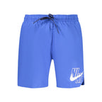 Blue Polyester Men's Swimwear