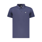 Blue Polyester Men's Polo Shirt