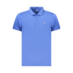 Blue Polyester Men's Polo Shirt
