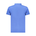 Blue Polyester Men's Polo Shirt