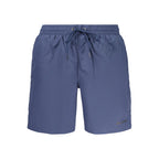 Blue Poliammide Men's Swimshorts