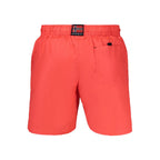 Red Polyamide Men's Swim Boxer