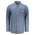 Blue Cotton Men's Shirt