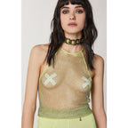 Yellow Polyester Tank Tops