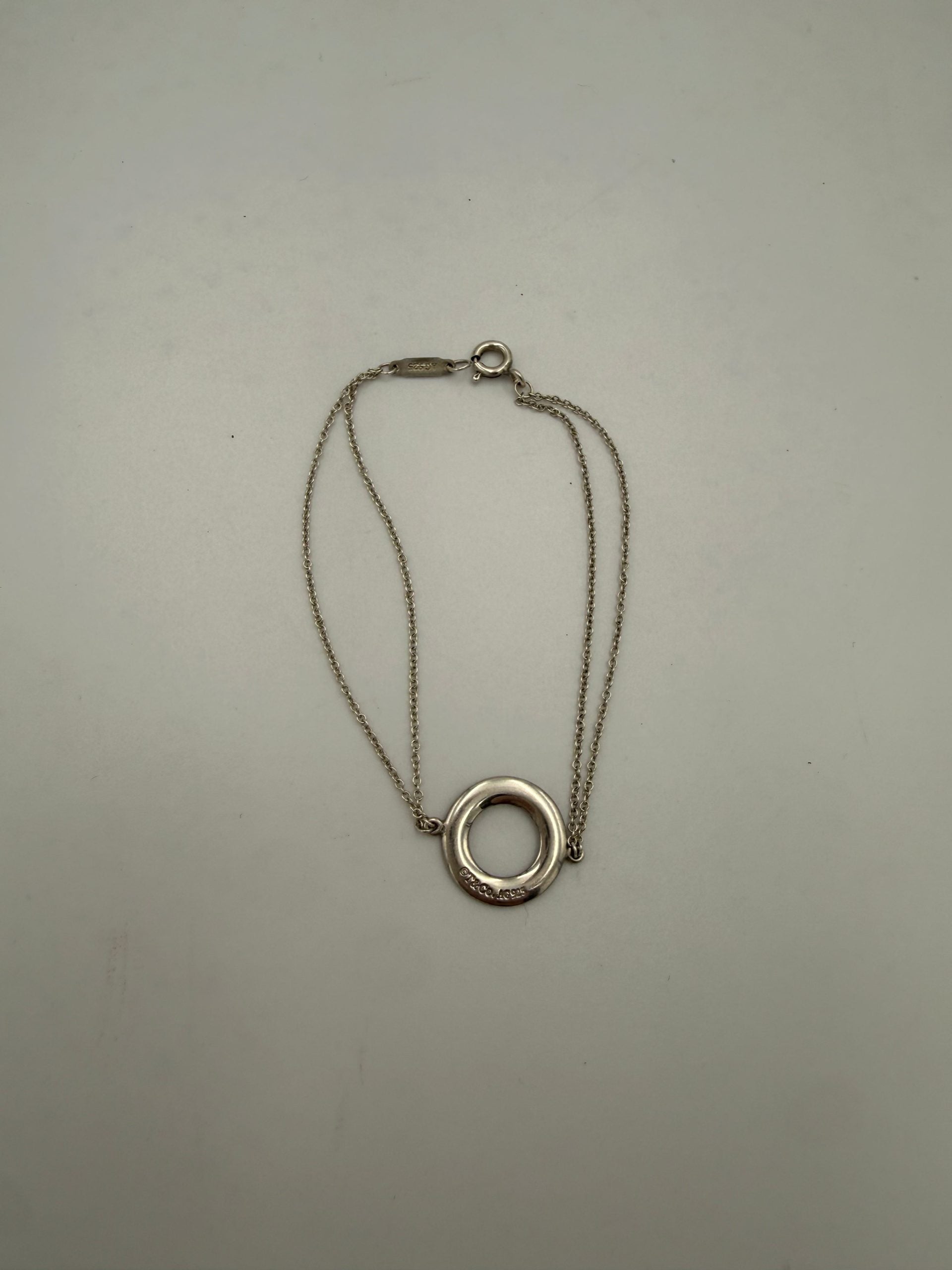TIFFANY & CO. Silver Bracelet with Double Chain
