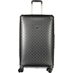 Black Polyurethane Women's Travel Bag