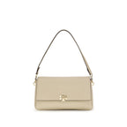 Beige Calf Leather Bos Taurus Shoulder Bag