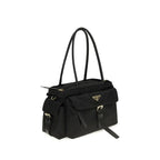 Black Polyamide Shoulder Bag