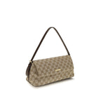 Brown Fabric Shoulder Bag