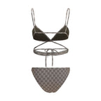 Beige Polyester Bikini