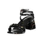 Black Polyurethane Women's Sandal