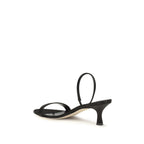 Black Calf Leather Bos Taurus Strap-On Sandals