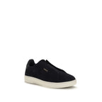 Blue Calf Leather Bos Taurus Sneakers