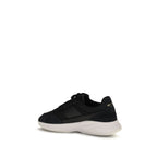 Black Polyester Athletic Sneakers