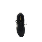Black Polyester Athletic Sneakers