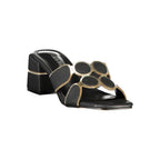 Black Polyurethane Women's Sandal