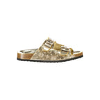 Gold Polyethylene Flat Sandals