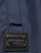 Dark Blue Polyester Jogger Sweatpants Pants