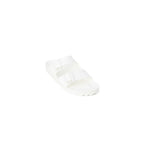 White Plastic Flat Sandals