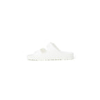 White Plastic Flat Sandals